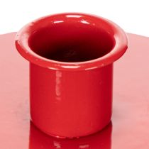 Artikel Kerzenhalter Rot aus Metall kompakt für Stabkerzen 10cm 2St