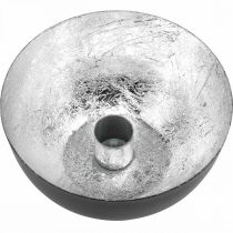 Artikel Kerzenhalter Schwarz Silber Stabkerzenhalter Ø13cm H6,5cm