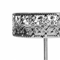 Artikel Filigraner Kerzenhalter zum Stecken Silbern Ø6,4cm H12,5cm 4 St Antik-Optik