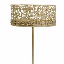 Artikel Florale Kerzenhalter zum Stecken Golden Ø8,8cm H13,7cm 4 St Antik-Optik