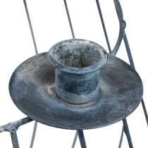 Artikel Kerzenhalter Metall Grau Gitterkorb Ø25/10,5cm 2er-Set