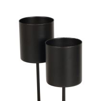 Kerzenhalter zum Stecken Kerzenhalter Schwarz Ø3,5cm 4St