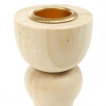 Artikel Kerzenhalter Holz Tischdeko für Stabkerzen H17cm 2 St