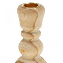 Artikel Kerzenhalter Holz Kerzenständer gedrechselt Landhaus H11cm 3St