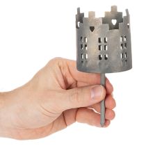 Artikel Teelichthalter und Kerzenhalter mit Dorn Häuser Design 6cm 2St