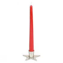 Artikel Kerzenständer Silber Stabkerzenhalter Stern 8x8x4,5cm 4St