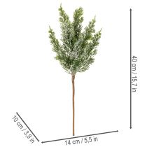 Artikel Kiefernzweig künstlich beschneit für Gestecke und Advent 40cm 3St