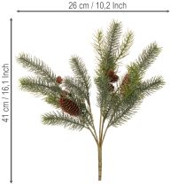 Artikel Kunstzweig Tannenzweig mit Zapfen Dekoration 41cm
