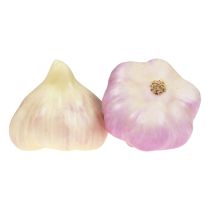 Artikel Künstliches Gemüse Deko Knoblauch Rosa, Weiß Ø6,5cm 2 St