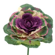 Künstlicher Zierkohl Violett, Grün 25cm 6St