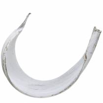 Artikel Kokosschale Kokosblatt Weiß gewaschen Naturdeko 35cm