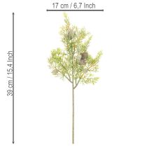 Artikel Konifere Kunstzweig mit Zapfen als künstliche Tischdekoration 39cm 4St