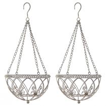 Artikel Korb zum Hängen Metall Blumenampel Antik Optik Ø25cm H56cm