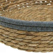 Artikel Rundes Korbtablett-Set Natur, Geflochtene Pflanzschalen & Dekotablett 3er-Set Ø33/30/25cm H8/7cm