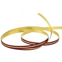 Artikel Kräuselband Geschenkband Rot mit Goldstreifen 10mm 250m