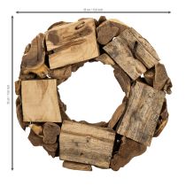 Artikel Dekokranz aus Holzstücken natur rund 35cm