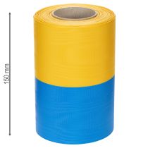 Artikel Kranzbänder Moiré 150mm in Blau-Gelb - Premium Trauerband & Dekoband, Feierlichkeiten, Schleifenband