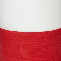 Artikel Kranzbänder Moiré Weiß-Rot 100 mm