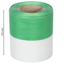Artikel Kranzbänder Moiré grün-weiß 100mm 25m - Nationalband, Taftbindung, Schleifenband, Dekoband
