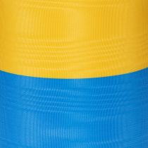Artikel Kranzband Moiré Blau-Gelb 100mm, Schleifenband National, Vereinsband Deko, Trauerband Festlich, Acetat