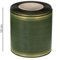 Artikel Kranzband Moiré Dunkelgrün 100mm Dekoband Taftband