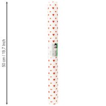 Artikel Krepppapier mit Herzen Floristenkrepp Muttertag Rot, Weiß 50×250cm