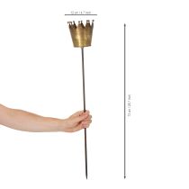 Artikel Deko Krone auf Stab Vintage Deko für Topfpflanzen 73cm