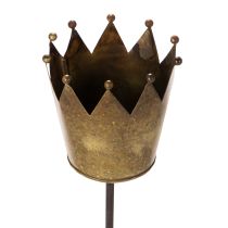 Artikel Deko Krone auf Stab Vintage Deko für Topfpflanzen 73cm