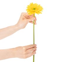 Artikel Künstliche Blumen Gerbera Sonnengelb Gartenblume 47cm 6St