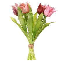 Artikel Künstliche Blumen Kronentulpen Lila Rosa 7 St im Bund 34cm