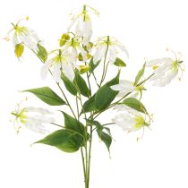 Artikel Künstliche Gloriosa Blume weiss gelb eleganter Blütenzweig für Dekoration 80cm 3St
