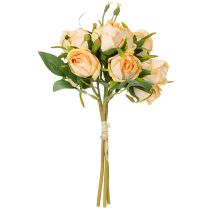 Artikel Kunstblume Rosenstrauß realistische Deko für Wohnbereiche 31cm 3St