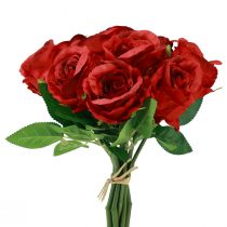 Künstliche Rosen im Bund Rot 30cm 10St