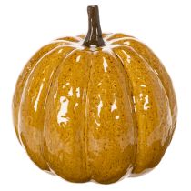 Artikel Keramik Kürbis mit Gesicht LED Dekoration Halloween 19cm