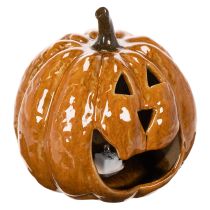 Artikel Keramik Kürbis Halloween LED Dekoration 15cm
