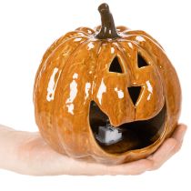 Artikel Keramik Kürbis Halloween LED Dekoration 15cm
