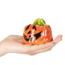 Artikel Deko Kürbis Keramik Dekorationsfigur für Herbst und Halloween 8cm