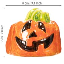 Artikel Deko Kürbis Keramik Dekorationsfigur für Herbst und Halloween 8cm