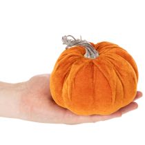 Artikel Stoff Kürbis als Tischdeko Herbstdeko 13cm 3St