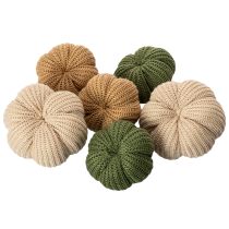 Artikel Deko Kürbis gestrickt Herbstdeko 10cm 6St