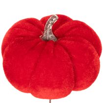 Artikel Deko Kürbis am Draht Herbstdeko Samt Dreifarbiges Set 8cm 9St