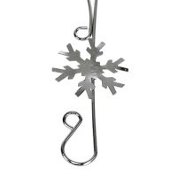 Kugelhänger mit Schneeflocke Silber 7,5cm 18St