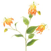Artikel Kunstblume Gloriosa orange mit langen Stielen für Vasen 80cm 3St
