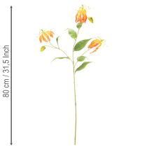Artikel Kunstblume Gloriosa orange mit langen Stielen für Vasen 80cm 3St