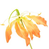 Artikel Kunstblume Gloriosa orange mit langen Stielen für Vasen 80cm 3St