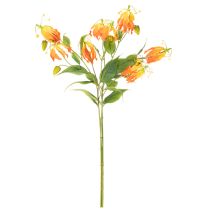 Artikel Kunstblume Gloriosa orange mit langen Stielen für Vasen 80cm 3St