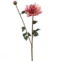 Artikel Kunstblume Dahlie Pink Blüte mit Knospe H57cm