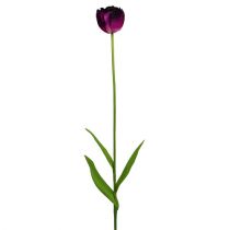 Kunstblumen Tulpen Lila-Grün 84cm - 85cm 3St