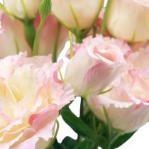 Artikel Kunstblumen Eustoma Lisianthus Rosa Creme 52cm 5St
