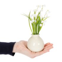 Artikel Kunstblumenstrauß Maiglöckchen in klassischer Vase ideal für Wohnraumdeko 20cm